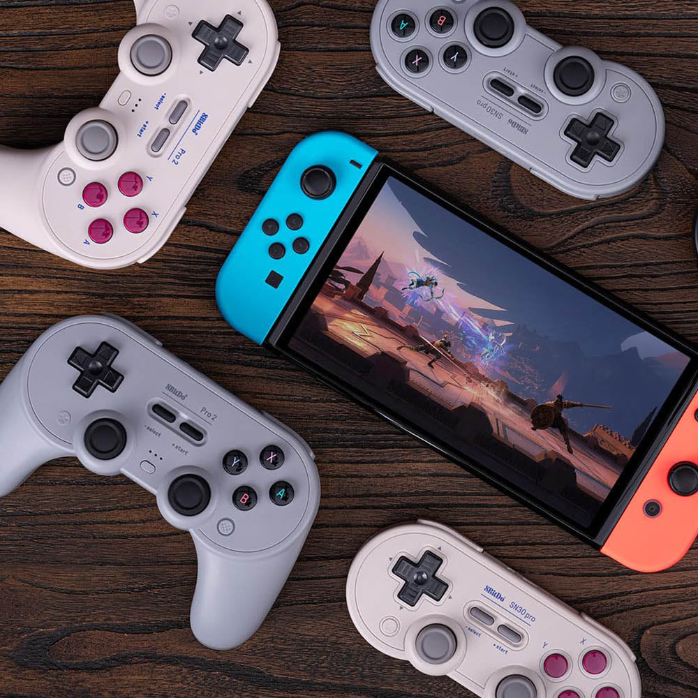 8BitDo Pro 2 Bluetooth Gaming Controller, Hall Effect Joystick, Compatible with Switch, PC, Android, Steam Deck, Apple & Raspberry Pi - G Classic Edition
