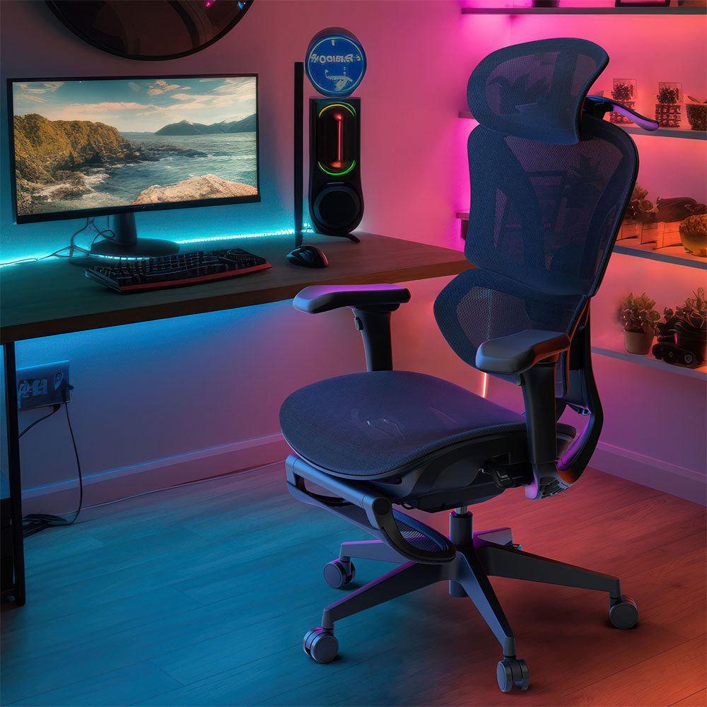 ACGAM CG-5658M Ergonomic Gaming Office Chair with 4D Adjustable Armrest, Lumbar Support, Adjustable Headrest