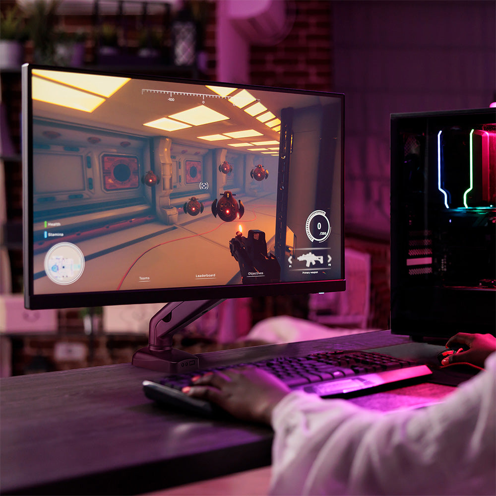 ACGAM MAS-1S Spring-Assisted Single-Monitor Mount with Flexible Angle and Installation