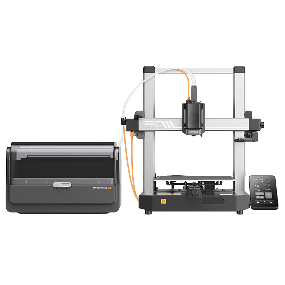 Anycubic Kobra 3 Combo, ACE Pro Multicolor System, Max 600mm/s Speed, Smart Multi-Color Printing, Dual PTC Heating Syst, Auto Leveling, Nozzle Clog Detection, ACE Pro with Filament Drying Function, 250*250*260mm