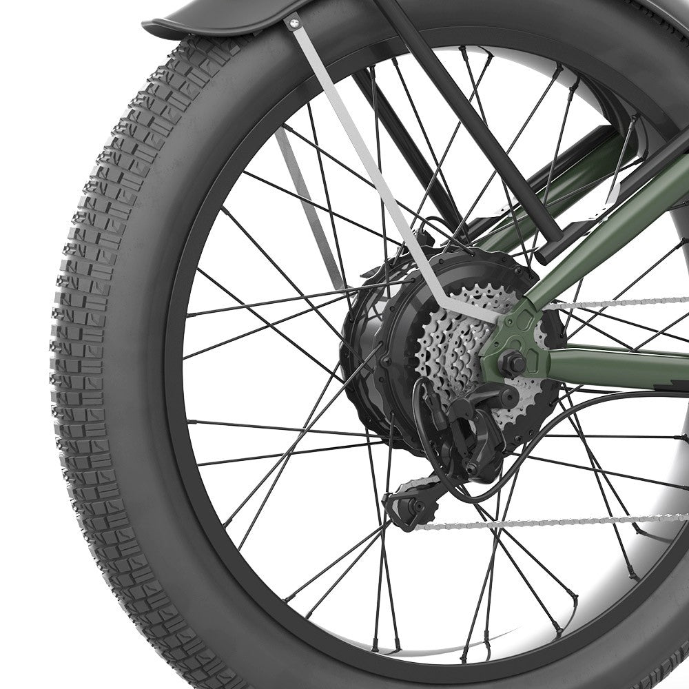 AOSTIRMOTOR KING 26*4.0'' Fat Tires 1000W Motor 48km/h Max Speed 52V 15Ah Battery 35-80km Range Shimano 7-Speed Gear