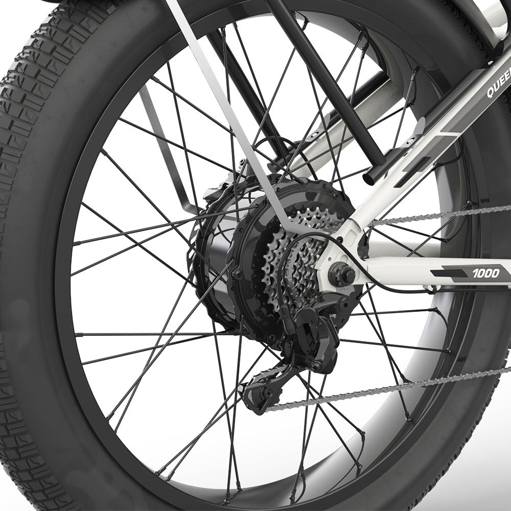 AOSTIRMOTOR QUEEN 26*4.0'' Fat Tires 1000W Motor 48km/h Max Speed 52V 15Ah Battery 35-80km Range Shimano 7-Speed Gear