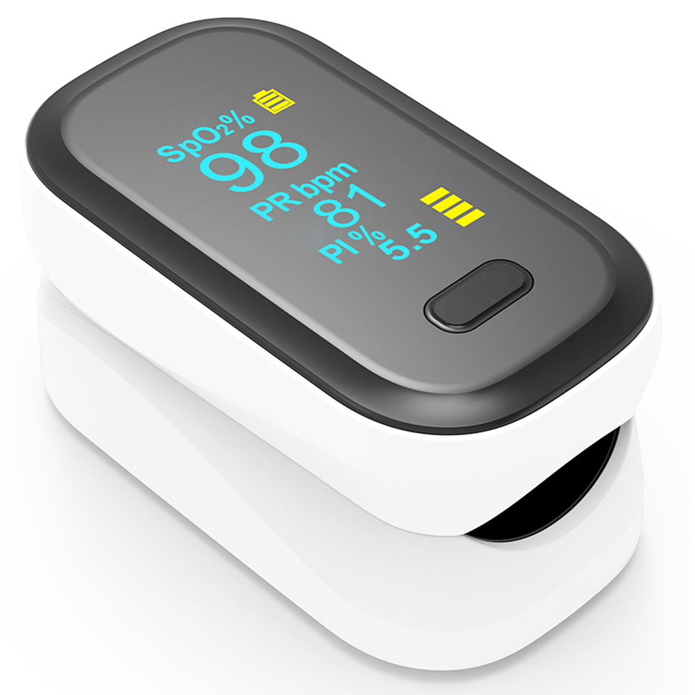 BOXYM oFit-2 Finger-Clamp Pulse Oximeter Portable Pulse Oximetro Monitor - White