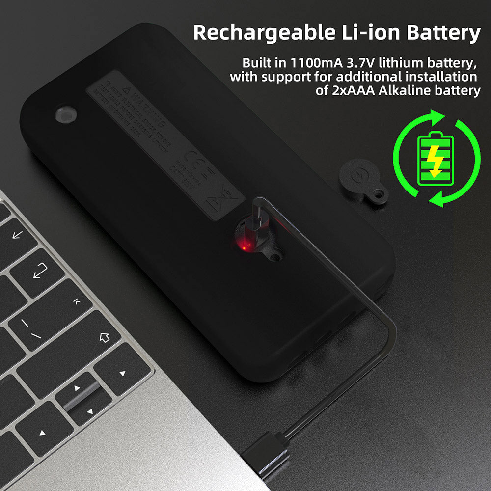 BSIDE S30 Digital Multimeter, Infrared Thermometer, True RMS 9999 Counts, DC AC Voltage Current 15V Diode Capacitor, Ohm NCV Rechargeable Tester - Black