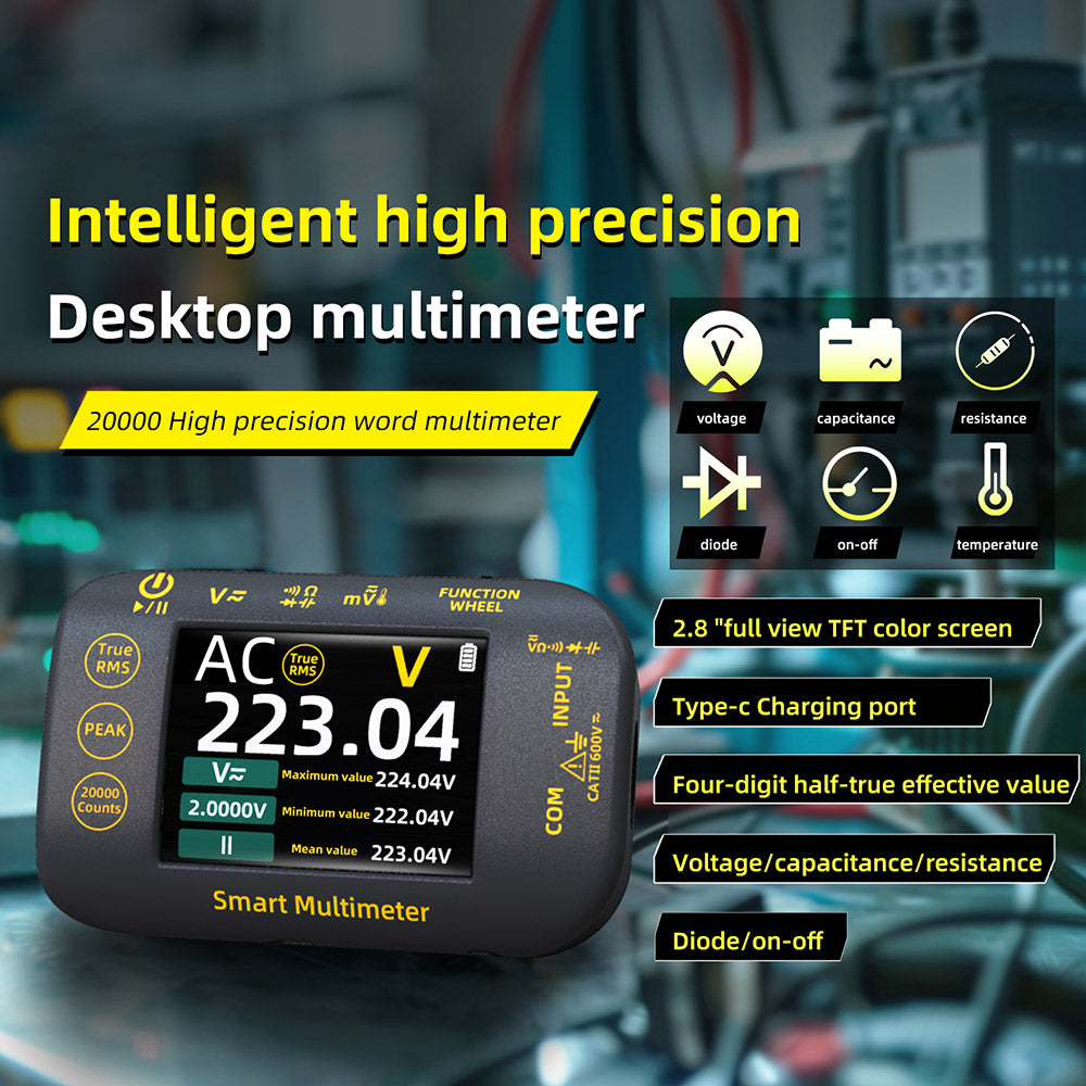 BSIDE S40 Digital Photovoltaic Multimeter, 2.8inch HD Color Screen, High Precision, High Voltage 1000V, Electrical Maintenance
