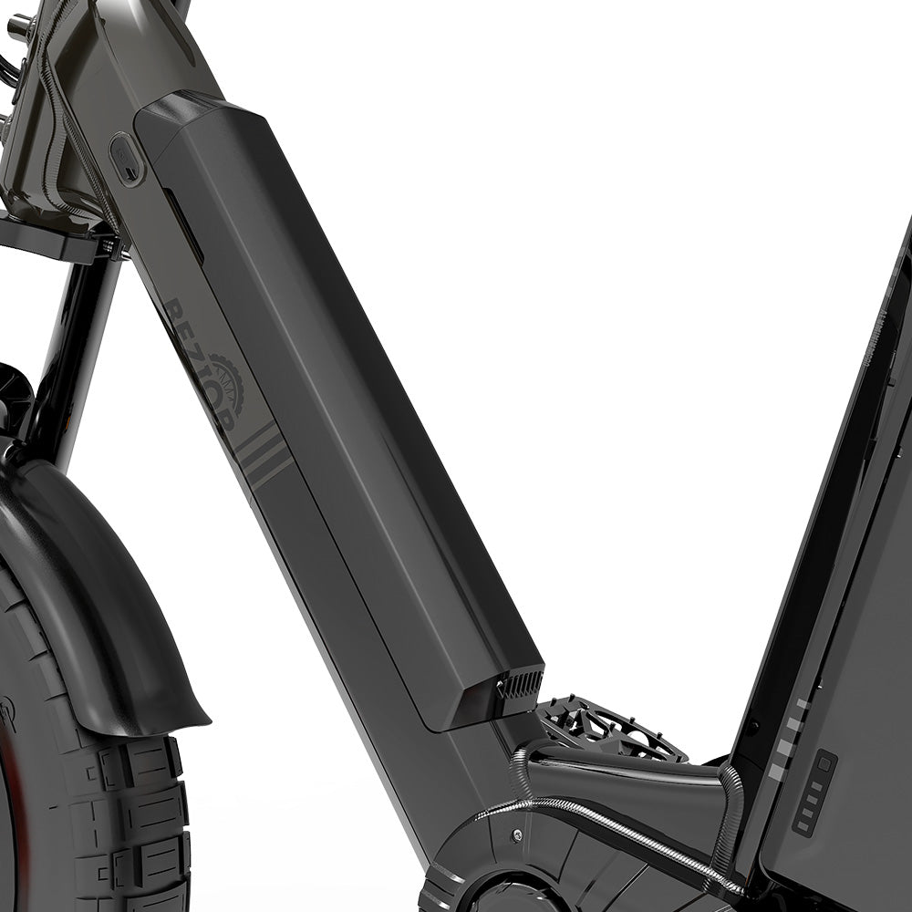 Bezior X500 Max Electric Cargo Bike, 750W Bafang Motor, SAMSUNG 48V 37.5Ah Removable Battery, 20*4.0 Inch Fat Tire, 48km/h Max Speed up to 220km Range, Front Spring Fork Hydraulic Disc Brakes Shimano 7-Speed with 60cm*20cm Large Heavy-duty Shelf