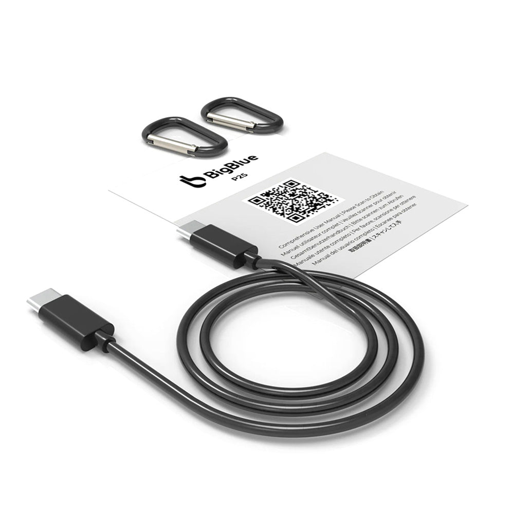 BigBlue P25 25W Portable Solar Panel Charger, USB-A and USB-C Ports, IP68 Waterproof, for Backpacking Compatible with Cellphones, Tablets, Power Bank