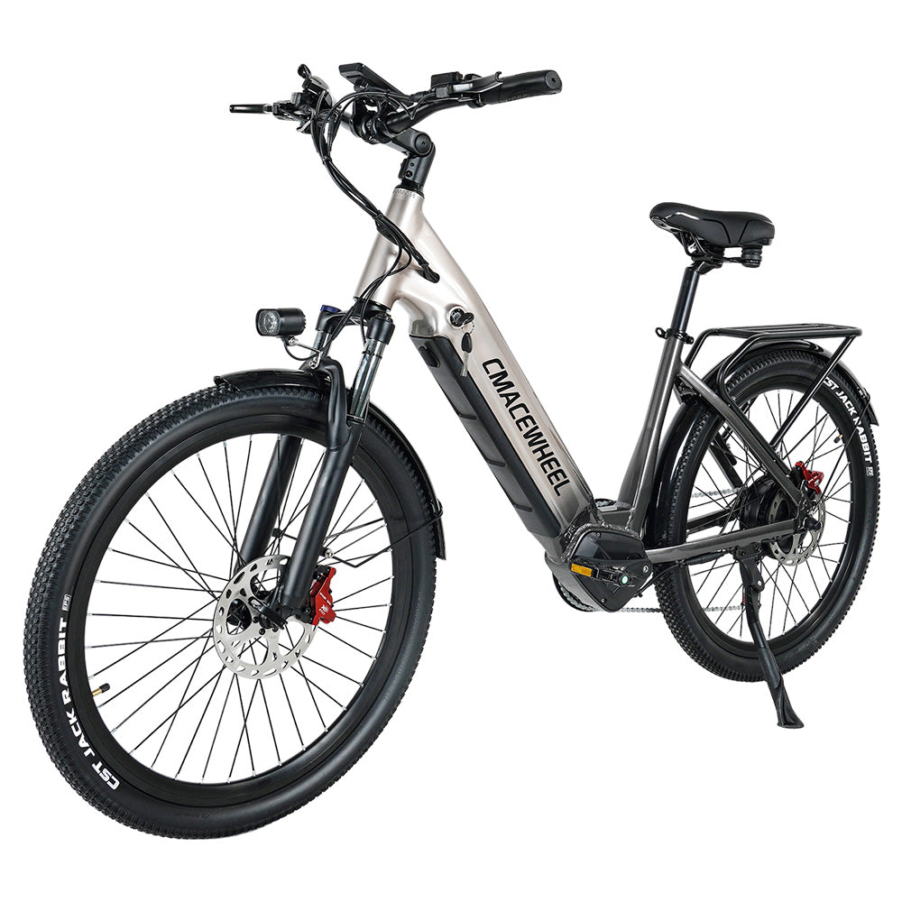 CMACEWHEEL L26 Electric Bike, 500W Motor, 48V 17Ah Battery, 26*2.1″ CST Tires, 45km/h Max Speed, 100km Max Range, Hydraulic Oil Disc Brakes - Champanhe Golden