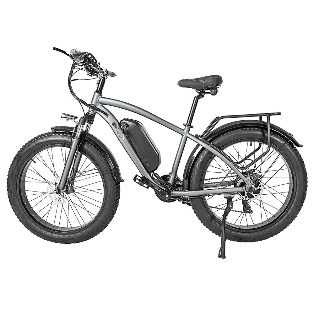 CMACEWHEEL M26 Electric Bike 26*4.0 inch CST Fat Tire 750W Motor 40-45km/h Max Speed 48V 17Ah Battery 75km Range Hydraulic Brake - Grey