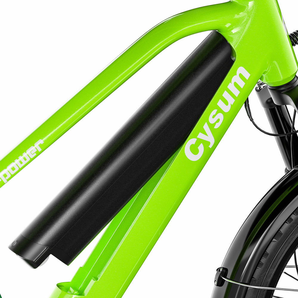 CYSUM Hoody Teenager Electric Bike, 250W Motor, 36V 10Ah Battery, 35km/h Max Speed, 55km Max Range, 24*2.1-inch Tires, SHIMANO 8-speed, LCD Display, LED Headlights