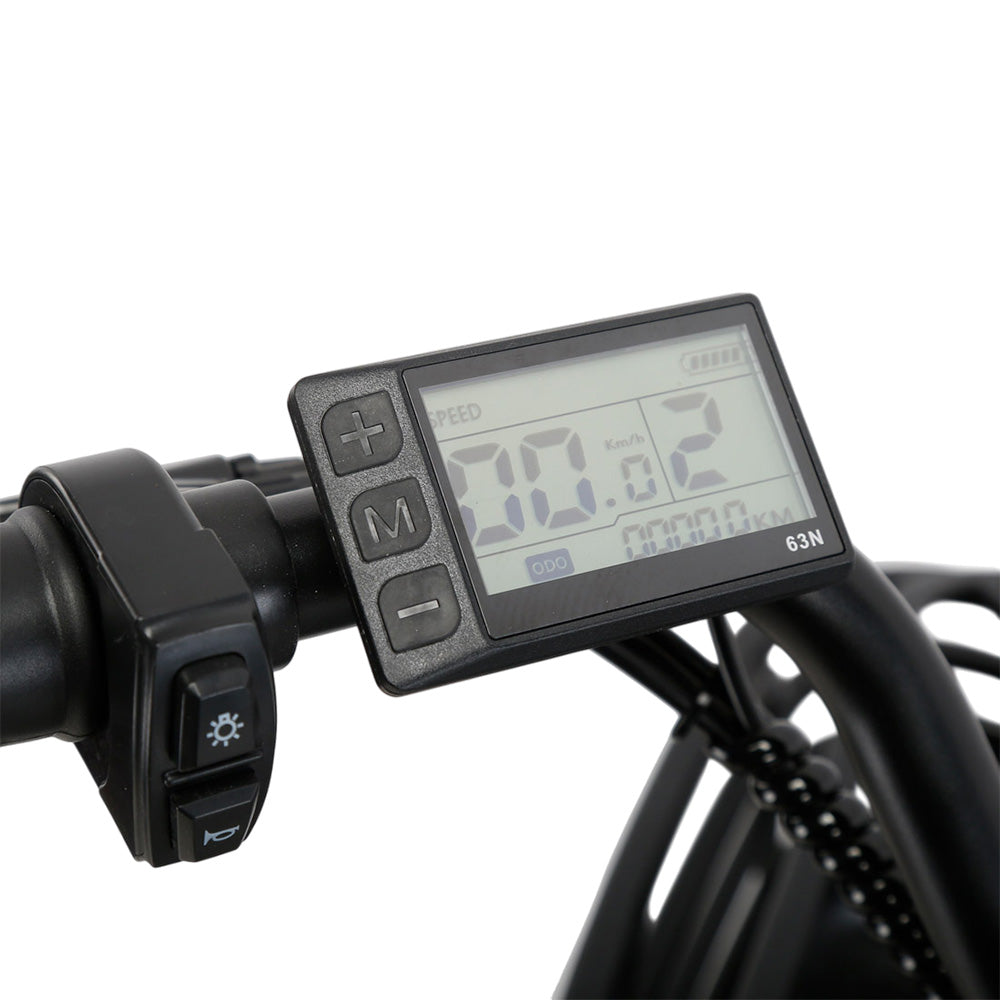 CYSUM X-city Electric Bike, 250W Motor, 48V 10.4Ah Battery, 26*1.95 inch Tires, 25km/h Max Speed, 80km Range, Mechanical Disc Brake, Shimano 7-speed, LCD Display - Green