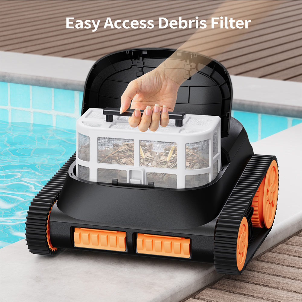 CoasTeering Nebula Cordless Robotic Pool Cleaner, 180min Runtime, Wall Climbing & Waterline Cleaning, Brushless Motors, Smart Navigation, Cleaning Inground Pools up to 3229 Sq.ft