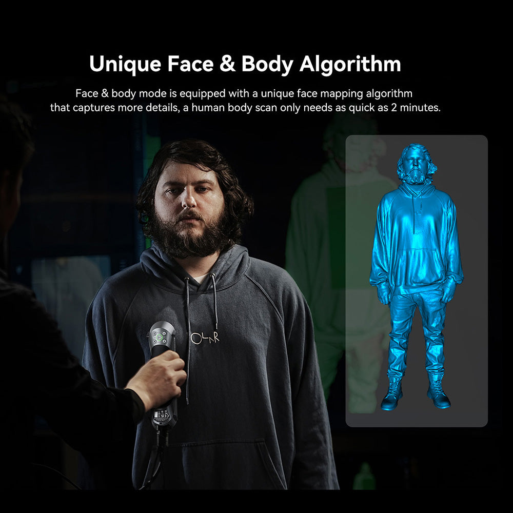 Creality Raptor 3D Scanner, Hybrid Blue Laser NIR, 60fps Scanning Speed, Objects Between 5-2000mm, 24-bit Full-Color Scan, 0.02mm Accuracy, Anti-shaking