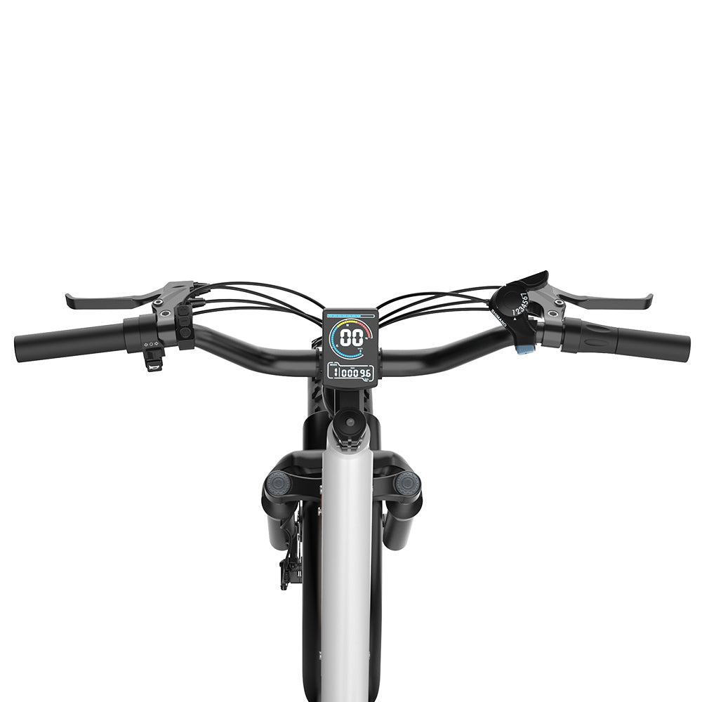 EKXBIKE L1 Electric Bike, 1000W Motor, 48V 15.6Ah Battery, 20*4 inch Fat Tire, 55km/h Max Speed, 80km Range, Disc Brake, Front & Rear Suspension, Shimano 7-speed, LCD Display