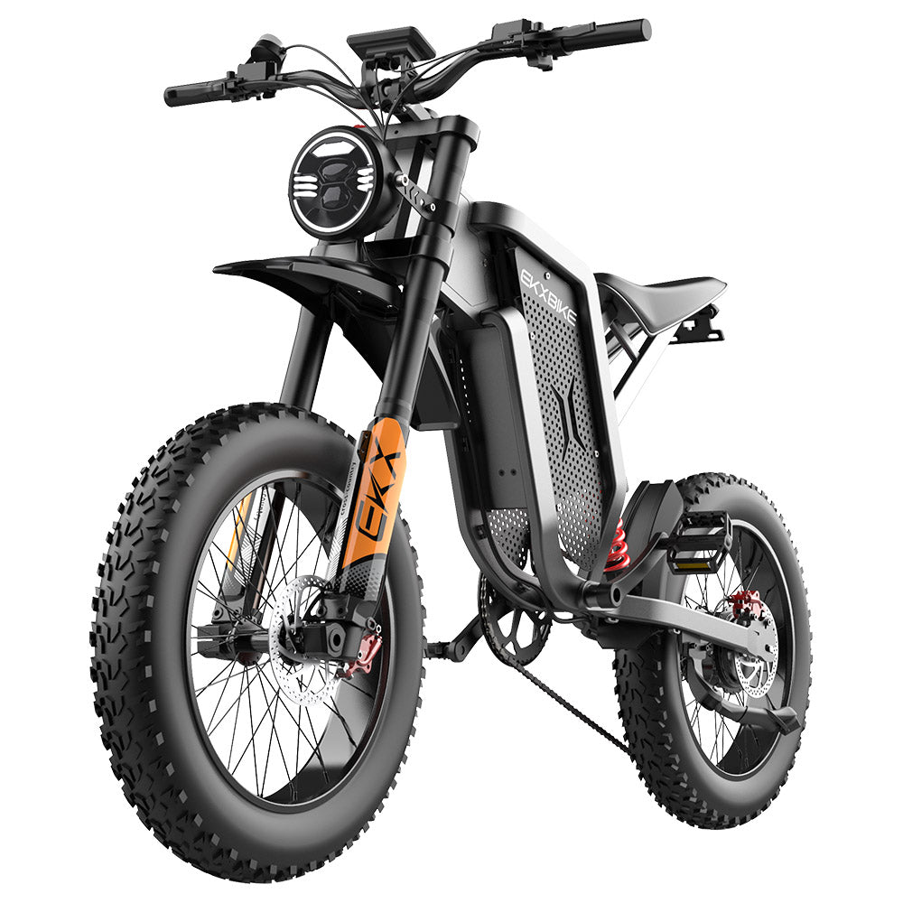 EKXBIKE X21 Electric Bike, 2000W Motor, 48V 35AH Battery, 20*4-inch Fat Tire, 55km Max Speed, 150km Max Range, Hydraulic Brake, Hydraulic Shock Absorber, Shimano 7-Speed