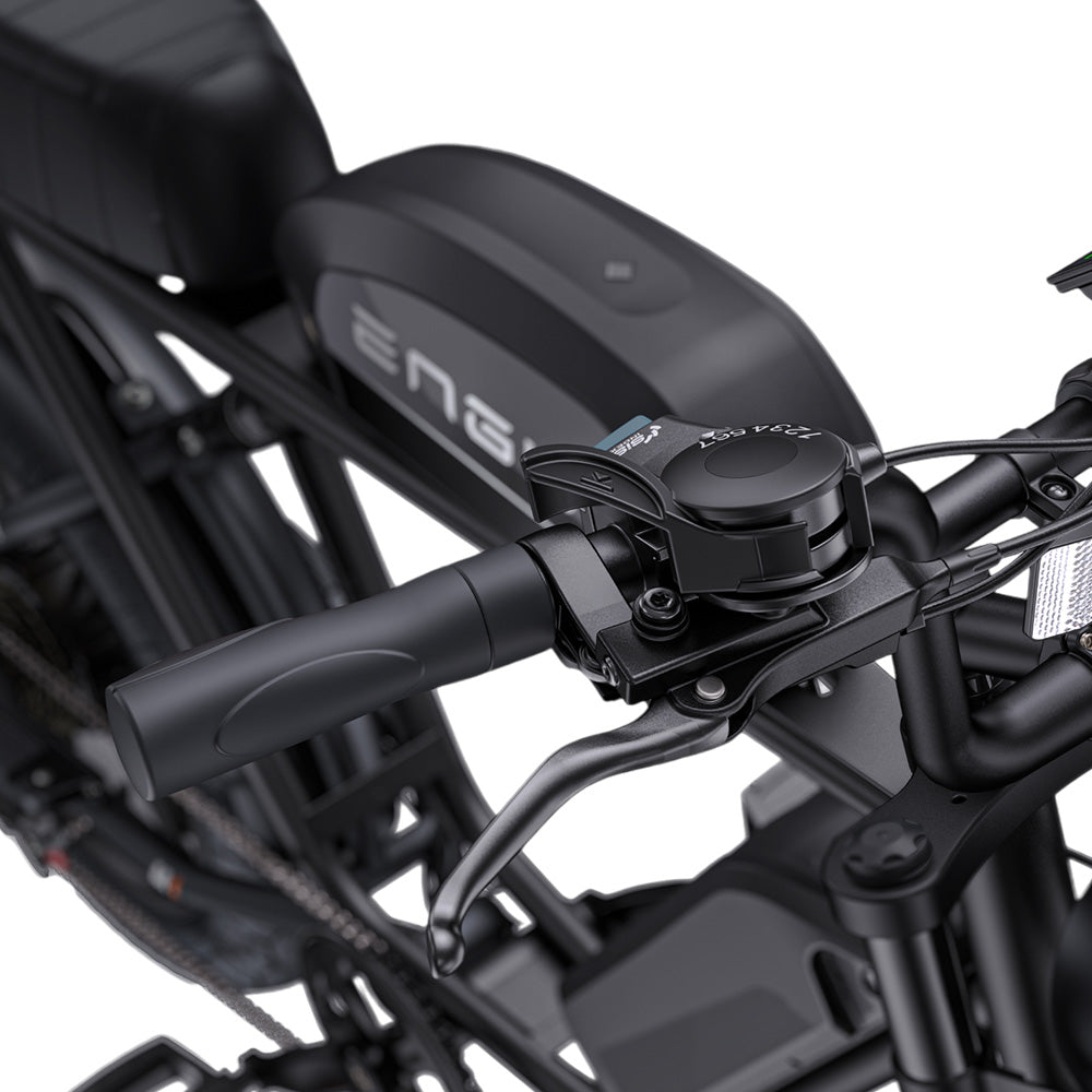 ENGWE M1 Electric Bike, 250W Motor, 48V 15.6Ah Battery, 20*4.0 inch Fat Tire, 25 km/h Max Speed, 90km Range, Hydraulic Disc Brakes, Double Suspension, Shimano 7-speed, LCD Display - Black