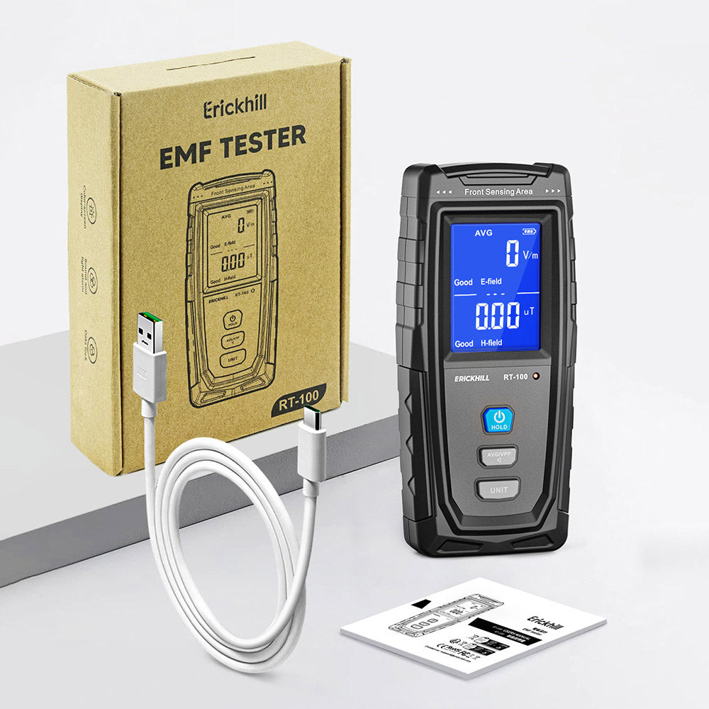 ERICKHILL RT-100 EMF Meter, Hand-held Electromagnetic Field Radiation Detector