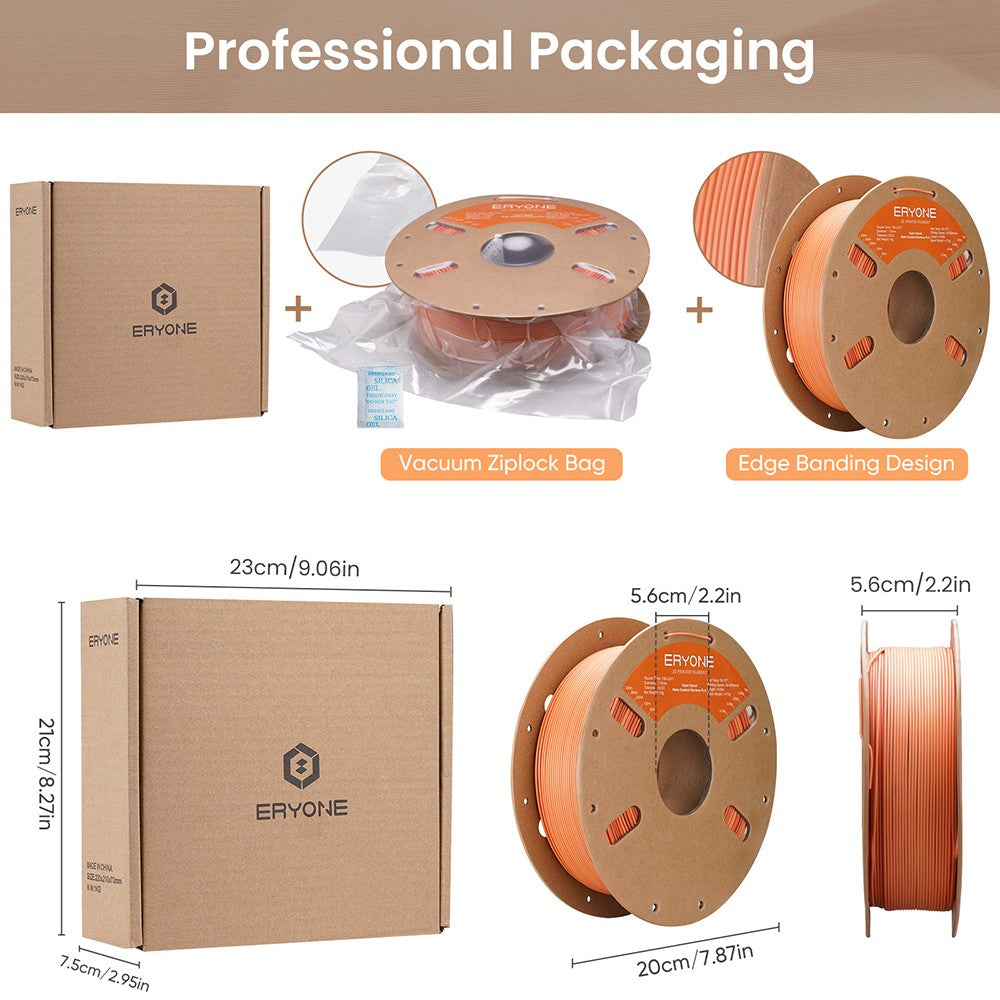 ERYONE High Speed Matte Gradient PLA Filament 1kg, Golden & Red