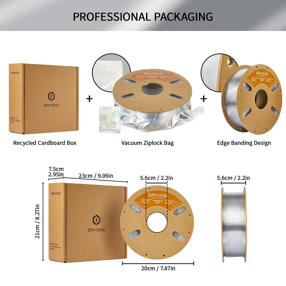 ERYONE High Speed PETG Filament, 1kg - Transparent