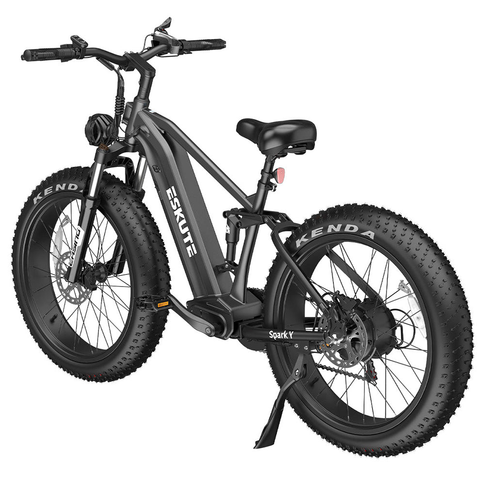 ESKUTE ES-26-RWXD Electric Bike, 750W Motor, 48V 20Ah Battery, 26 x 4.8" Tires, 45km/h Max Speed, 110km Range, Full Suspension, SHIMANO 7 Speed, Hydraulic Disc Brakes - Black