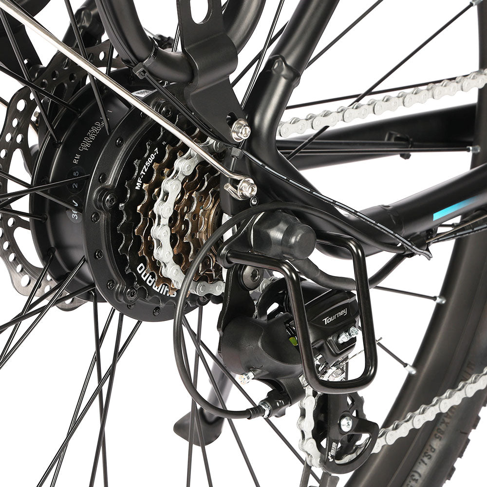 ESKUTE Netuno Electric Bicycle 27.5 Inch 250W Rear-Hub Motor 25Km/h Max Speed Bafang Brushless Motor 36V 14.5Ah Battery for 65 Miles Range Urban Bike