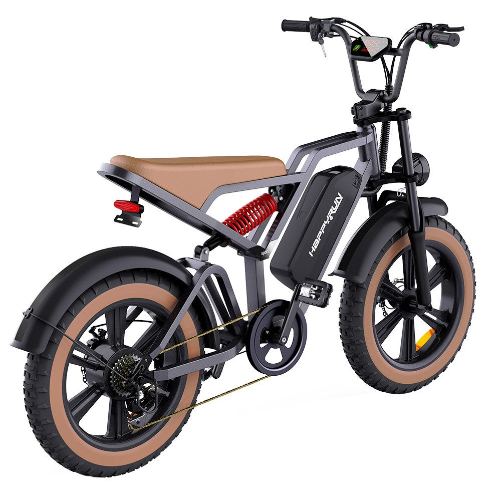 HAPPYRUN G60 Electric Bike 20*4.0 inch Fat Tire 48V 750W Brushless Motor 48V 18Ah Removable Battery 50km/h Max Speed Shimano 7-Speed Gear