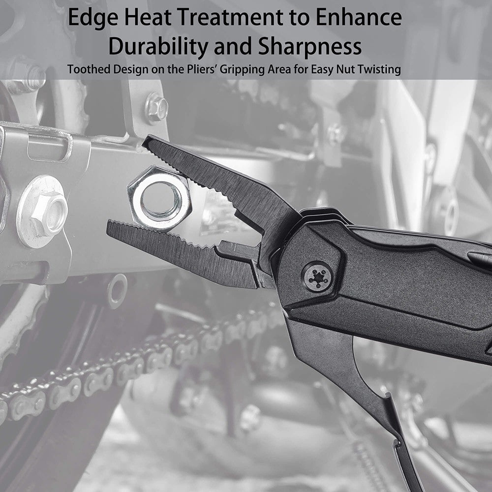 Hanboost M2 19 In 1 Multitool Wrench, Multipurpose Camping Gear, Pocket Size EDC Gadget, Adjustable Wrench with Pliers, Wire Cutter, Cutting Saw, Bottle Opener for Maintenance, Camping and DIY, Gift