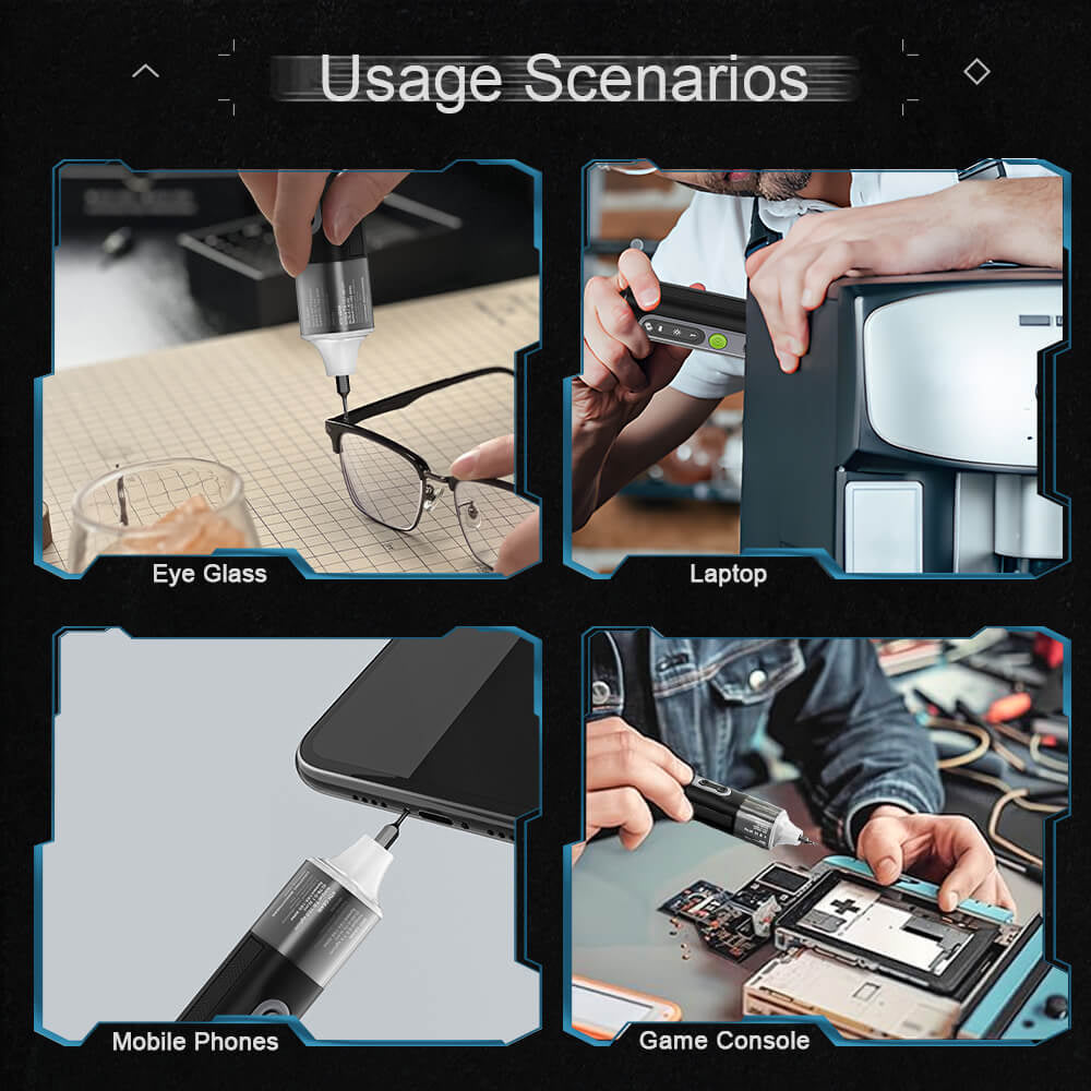 Hanboost ES01 35 In 1 Electric Screwdriver Set, Cordless Precision Tool with Magnetic Bits, Manual and Electric Modes, 4 Torque, 4 LED, for PC/ Phone/ Camera/ Laptop/ Watch/ Drone Repairs