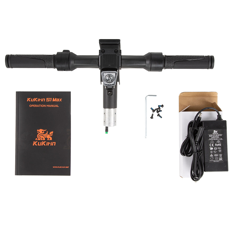 KuKirin S1 Max Foldable Electric Scooter, 350W Motor, 36V 10.4Ah Battery, 8-inch Tires, Taillight 39km Range, Spring Shock Absorption, Big Display, 15-degree slope, IP54 Waterproof Safety folding buckle