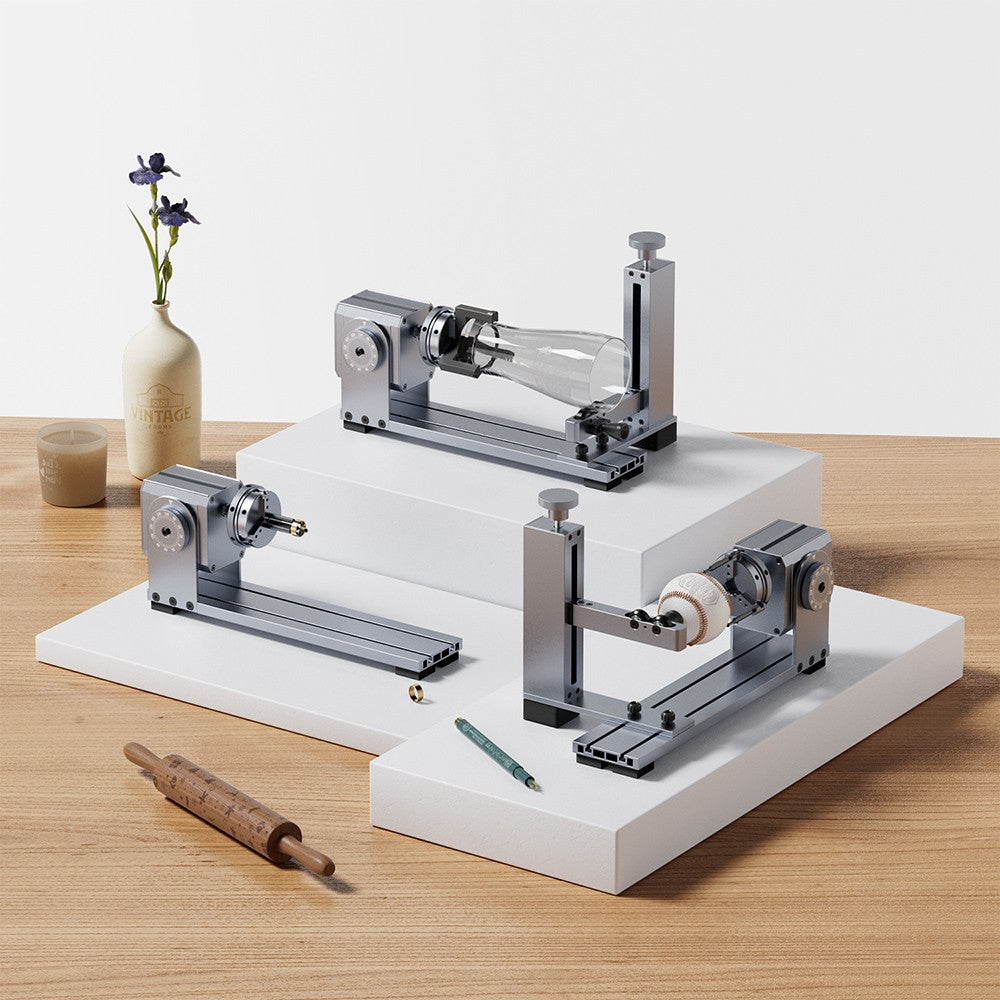 LONGER Laser Rotary Chuck for Nano/ Nano Pro, with 3 Sets of Jaws, 180° Rotation Adjustment