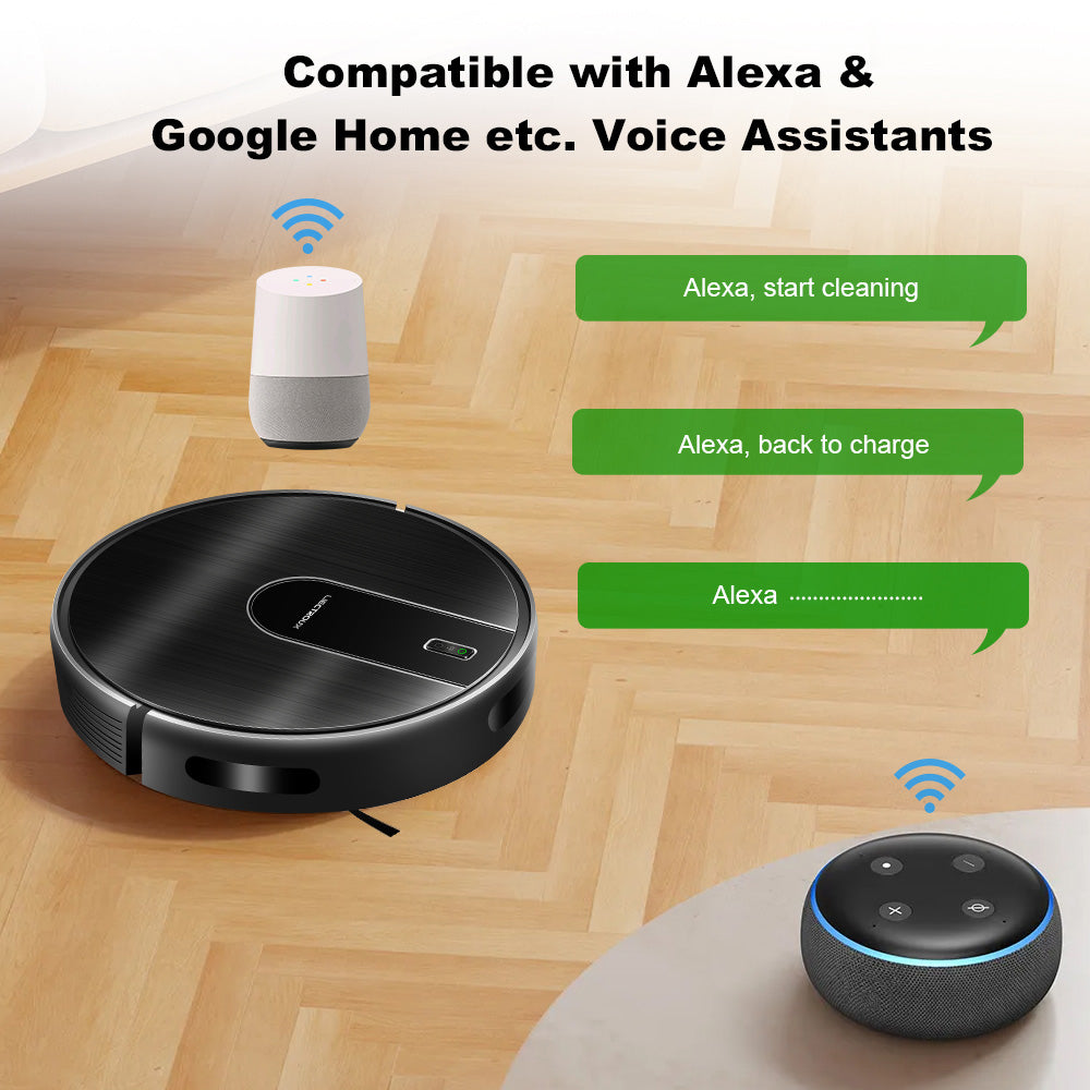 Liectroux N7S-U Robot Vacuum Cleaner and Wet Mop Combo, Smart Mapping, WiFi App, 6000Pa Suction, 120min Runtime, 400ml Dustbin & 250ml Water Tank, WiFi App, Works With Alexa and Google Assistant, for Pet Hair, Carpet, Hard Floor