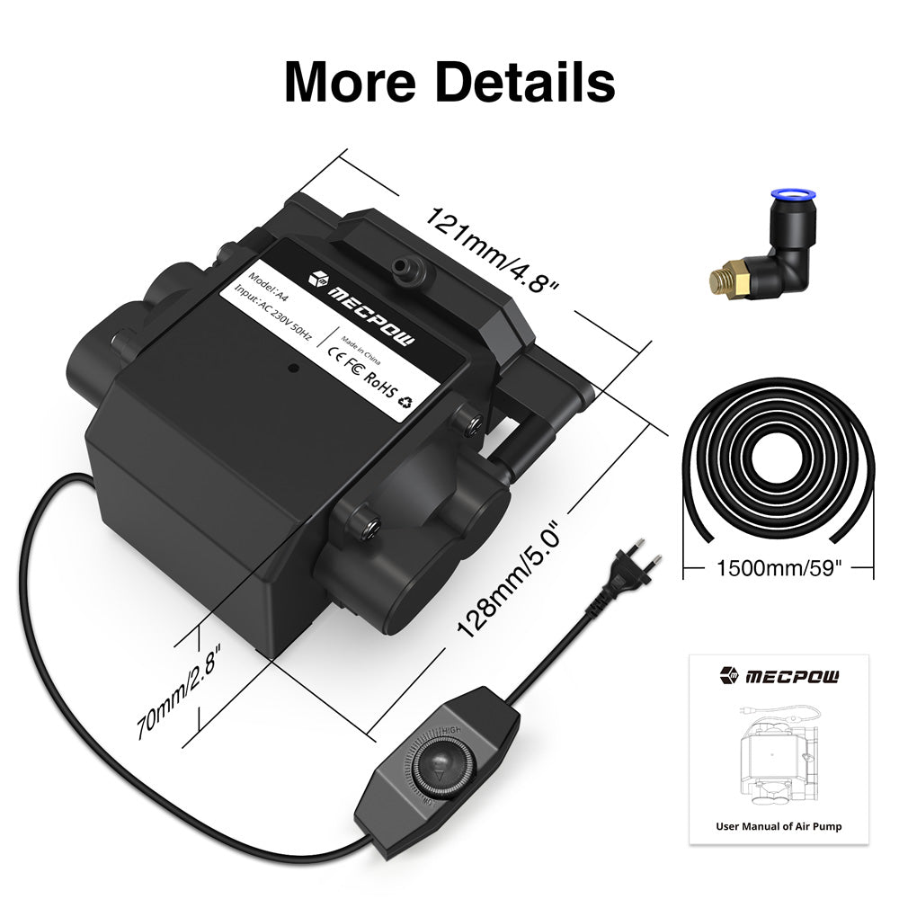 Mecpow A4 Air Assist with a 30L/Min Air Pump for Mecpow X3/X3 Pro