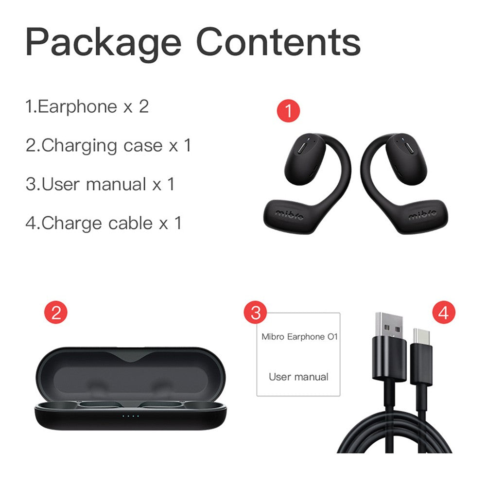 Mibro Earphone O1 TWS Open Ear Bluetooth 5.3 IPX6 Waterproof with Microphone