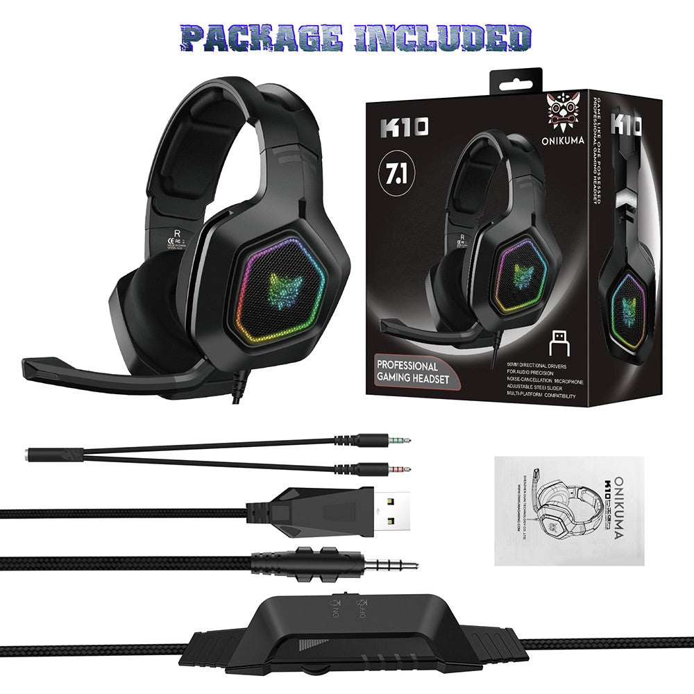 ONIKUMA K10 Wired Headphones Gaming Headset