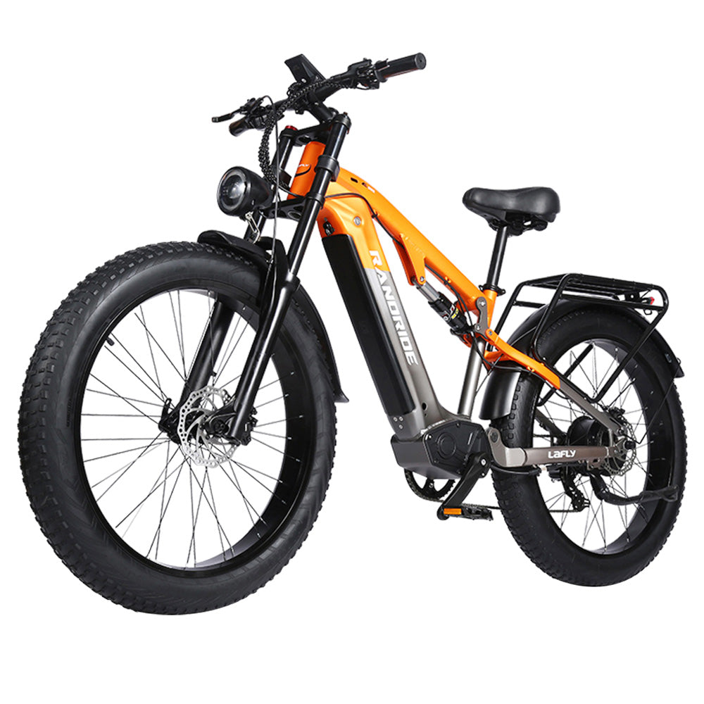 RANDRIDE YX80 Electric Bike, 1500W Brushless Motor, 48V 20Ah Battery, 26x4.0'' CST Fat Tire, 50km/h Max Speed, 124km Max Range, Rear Shock Absorber, Shimano Hydraulic Brakes, Shimano 7 Speed, LCD Display
