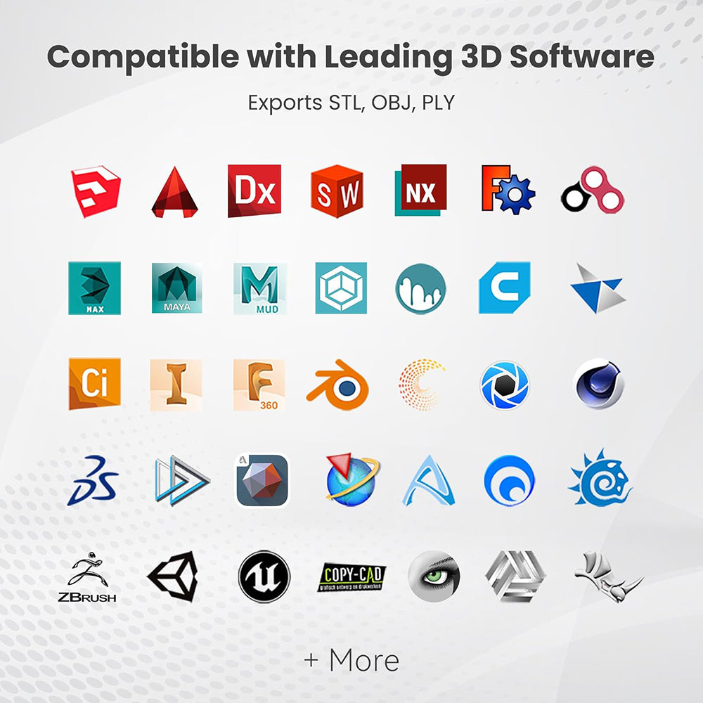 Revopoint RANGE 2 3D Scanner, 0.1mm Precision, 2MP Resolution, Up to 16fps Scanning Speed, 400-1300mm Working Distance, 4 Flash LEDs, IMU Motion Tracking, Supports Body Face/Large Objects & Win/Android/iOS/macOS