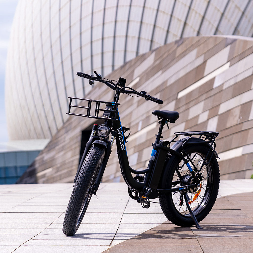 Ridstar MN26 Electric Bike, 750W Motor 26*4.0' Fat Tire, 48V 20Ah Battery, 58km/h Max Speed, 90km Max Range, Shimano 7-speed, Mechanical Disc Brake