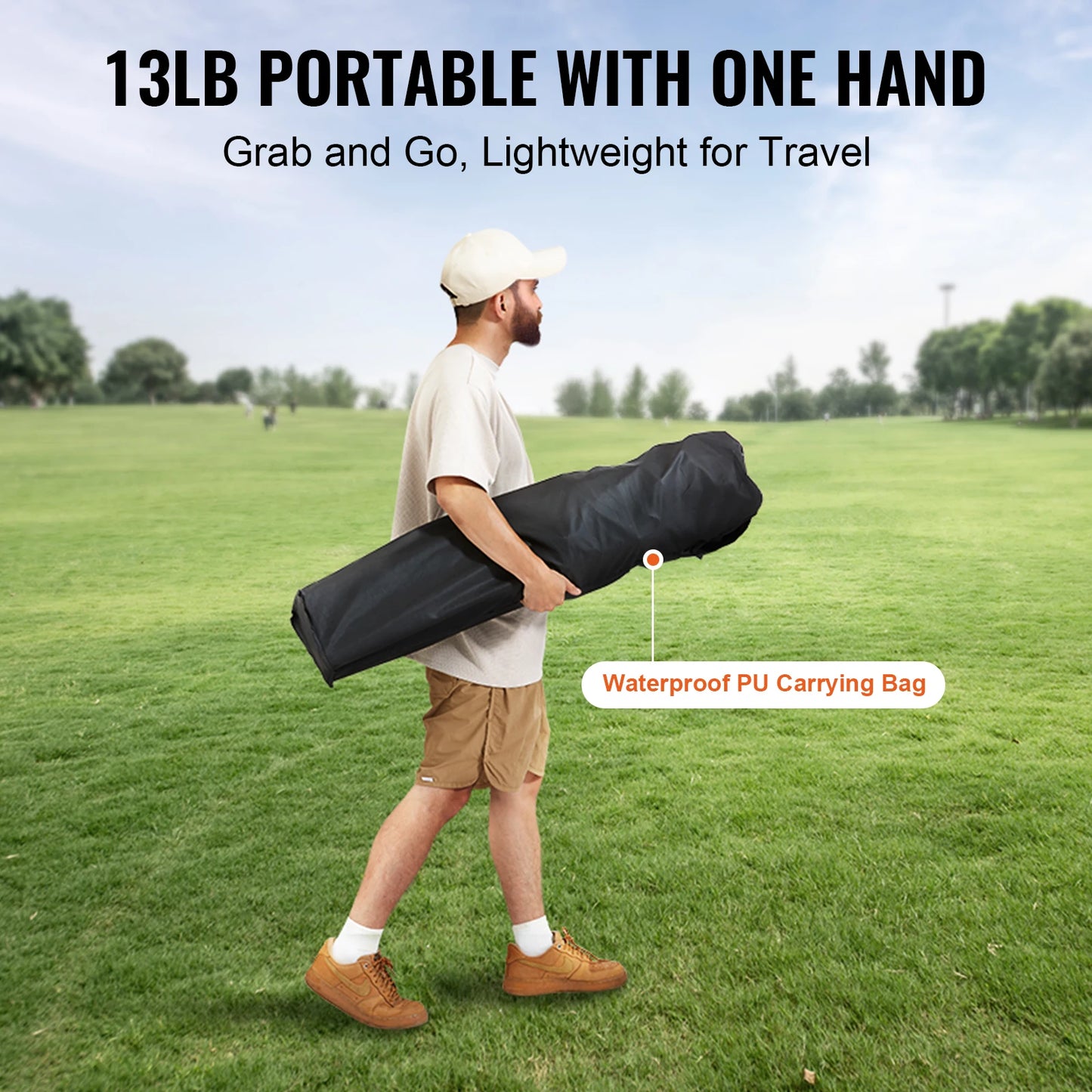 Venkovní kempingová židle VEVOR 350 lbs Ultralehká skládací židle s vysokým zatížením Přenosná plážová turistika Pikniková cestovní sedačka Rybářská pomůcka