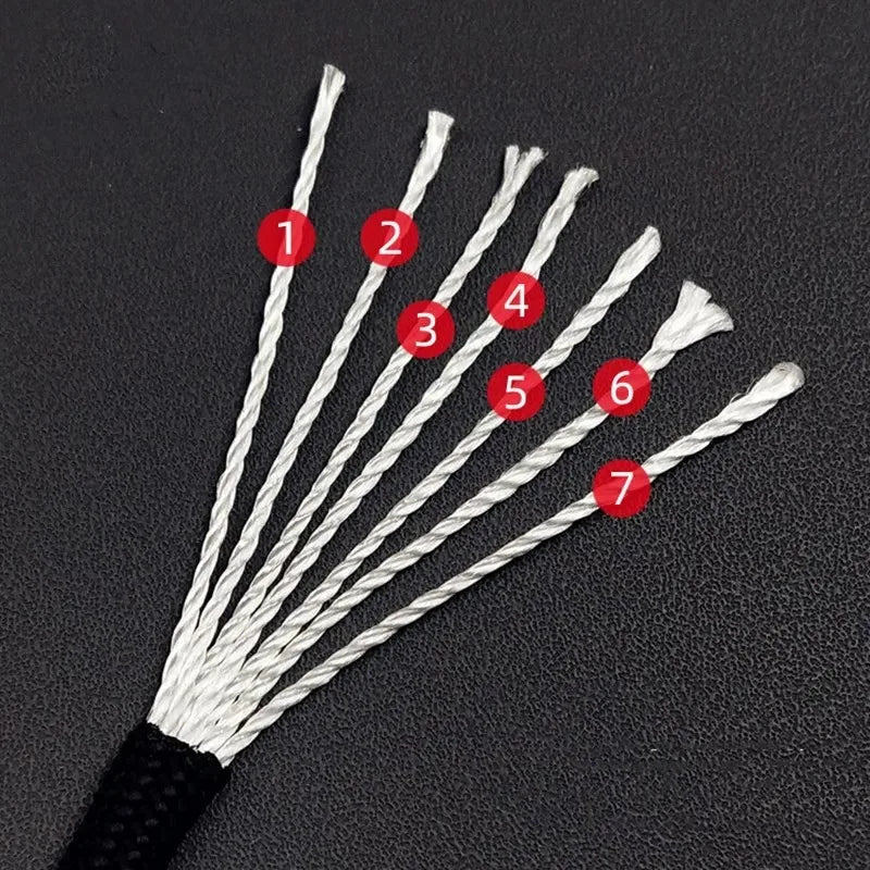 7-jádrové lano 550 Paracord 5 15 30 M Šňůra pro venkovní kempování Přežití Lanyard Padák Turistické stany Příslušenství