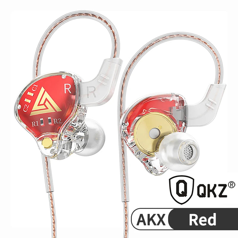 Originální QKZ AK6 ARES/DMX/AKX sluchátka HIFI Heavy Bass In Ear Monitor Kabelová sluchátka s mikrofonem Potlačení šumu Sport Hra Hudba