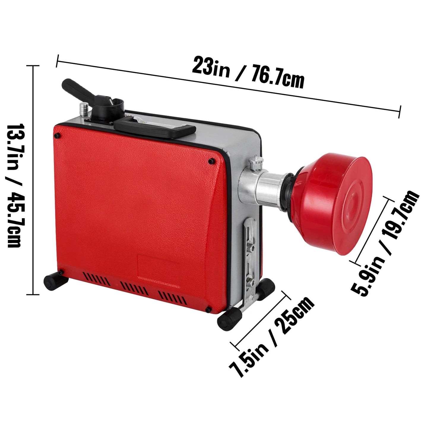 Elektrický bagrovací stroj na potrubí VEVOR GQ-100 Bagr na kanalizaci 390W Automatický dřez Toliet Odblokovač podlahových trubek Čisticí nástroj