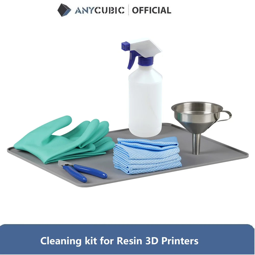 Anycubic Cleaning kit pro pryskyřičnou 3D tiskárnu pro Photon LCD včetně kovového trychtýřového filtru 1 ks klešťového čisticího nástroje
