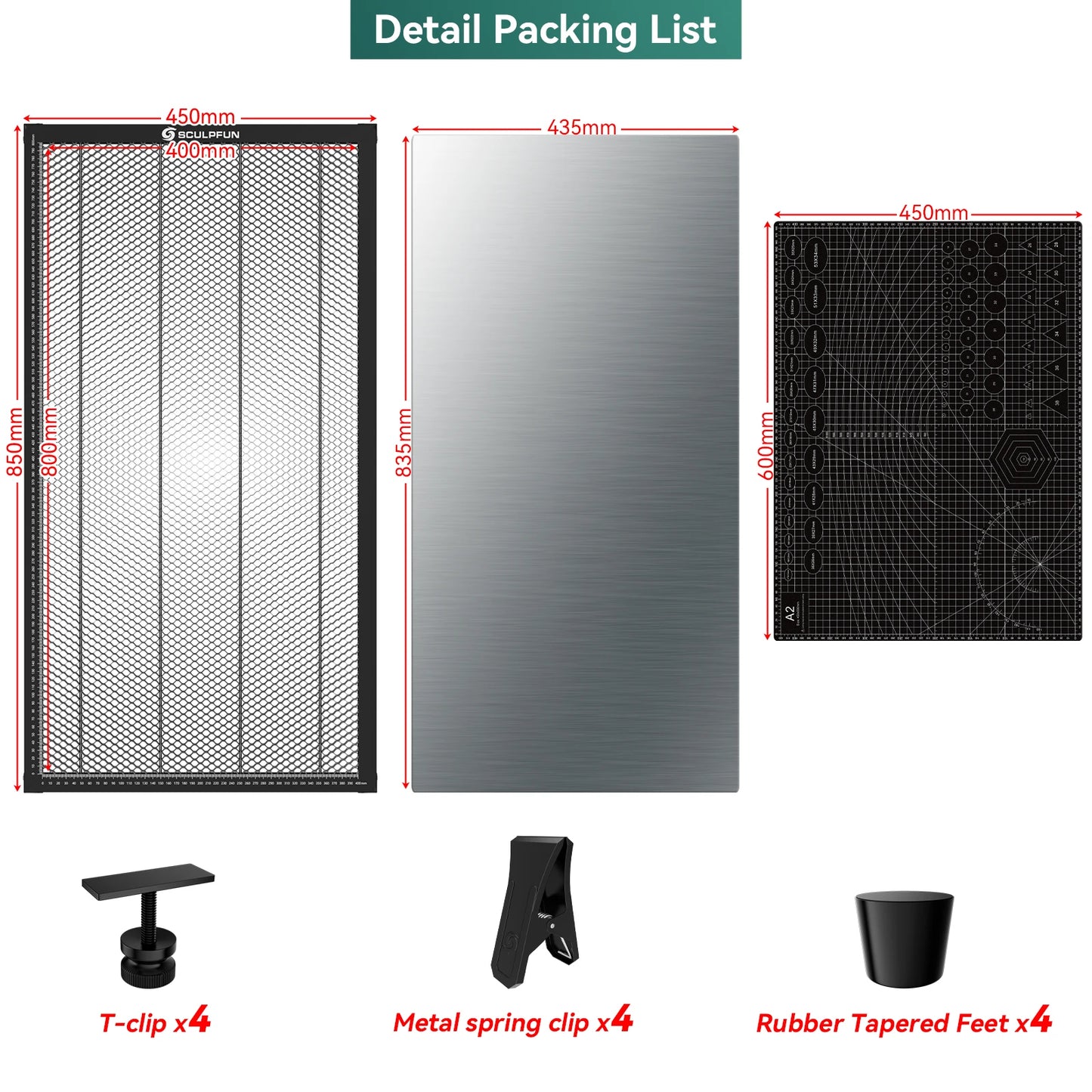 SCULPFUN 400x800 mm Laserové řezání voštinový panel H3 Pracovní stůl pro ochranu stolního počítače pro řezbářství Dřevo/kůže/kov/akryl