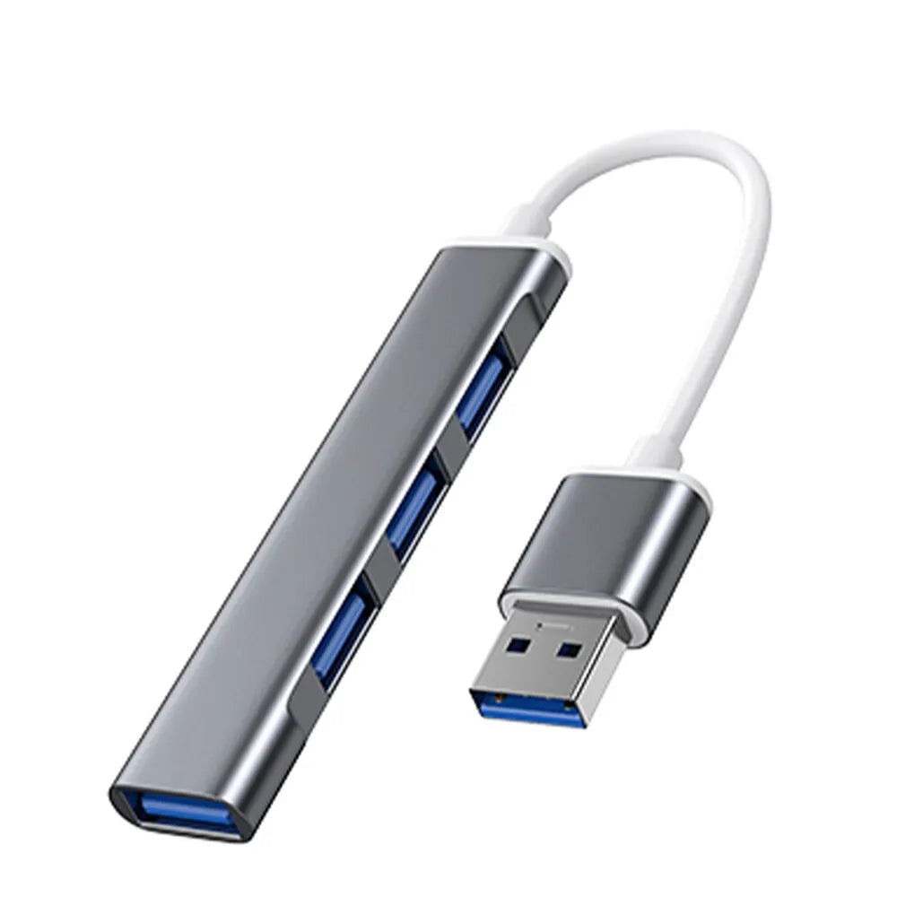 NIERBO USB rozbočovač 4 v 1 USB na USB 3.0 USB 2.0 přenosný USB Expander Rychlý přenos dat 4portový USB rozbočovač pro PC myš tiskárny