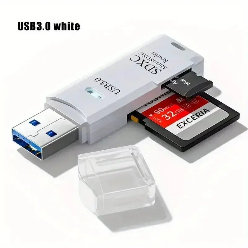 Robustní čtečka karet 2 v 1 USB 3.0 2.0 Micro SD Card Vysokorychlostní přenos dat až 5 Gbps Kompatibilita pro PC kameru