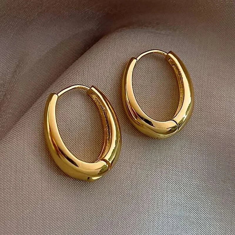 3ks Nové minimalistické měděné kovové kruhové náušnice pro ženy Jednoduchý kruh Pánské malé náušnice Punk Unisex Rock Piercing Šperky