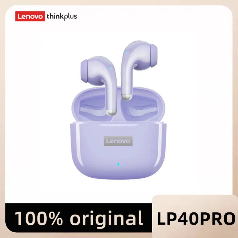 Originální sluchátka Lenovo LP40 Pro TWS bezdrátová Bluetooth 5.1 sportovní sluchátka s redukcí hluku dotykové ovládání 250mAH sluchátka