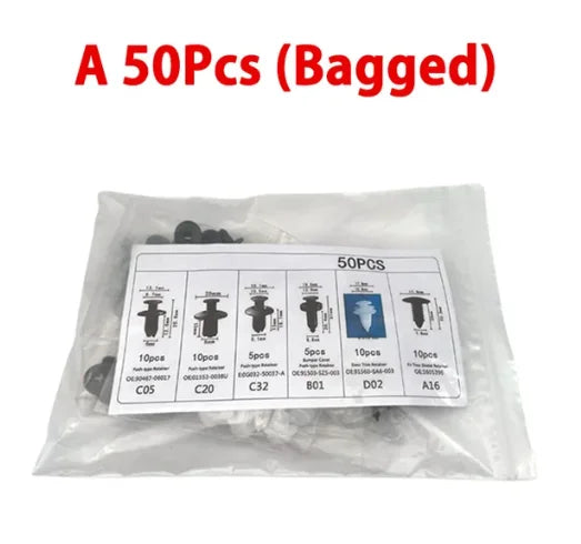 100PCS Automobilová spona na nárazník Plastový nýtový upevňovací prvek Sada přítlačného držáku General Motors Ford Toyota Honda Chrysler