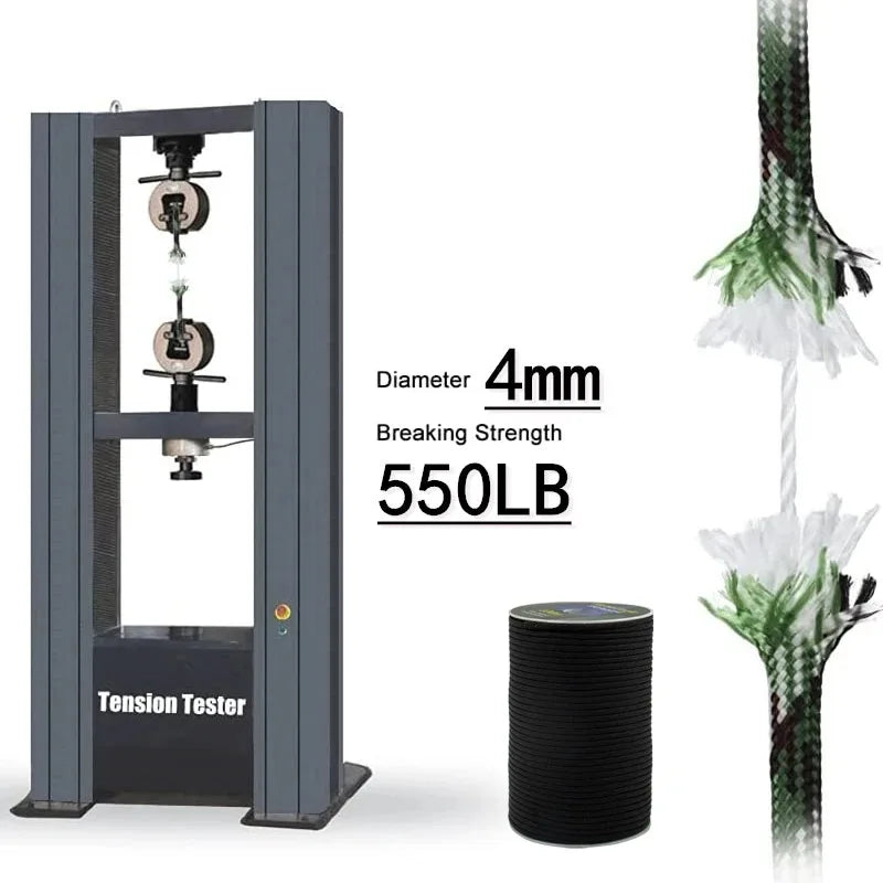 7-jádrové lano 550 Paracord 5 15 30 M Šňůra pro venkovní kempování Přežití Lanyard Padák Turistické stany Příslušenství