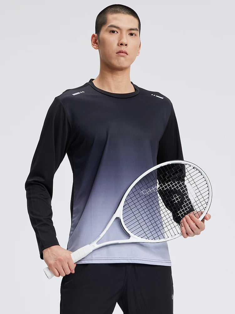 Sportovní tričko pánské volné rychleschnoucí volnočasové běžecké triko s dlouhým rukávem na čtyři sezóny fitness top